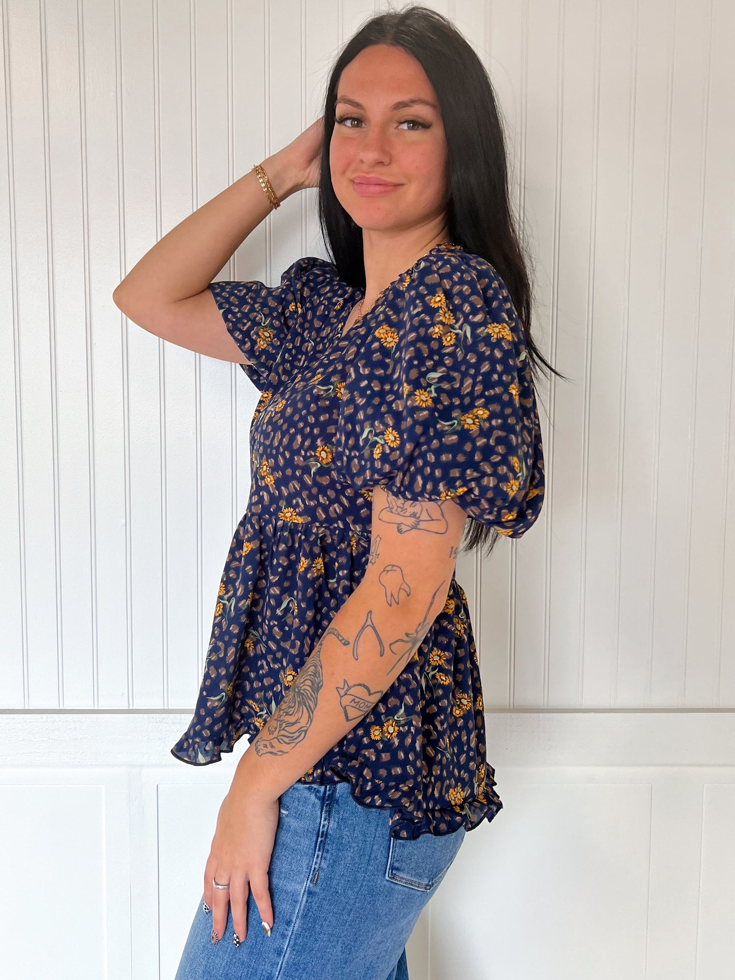 Dixie Leopard Floral Peplum Top-top-jodifl-BIN A5,FD 08/19/25,OGP 49.99 1/16/26,Tops Collection-The Twisted Chandelier