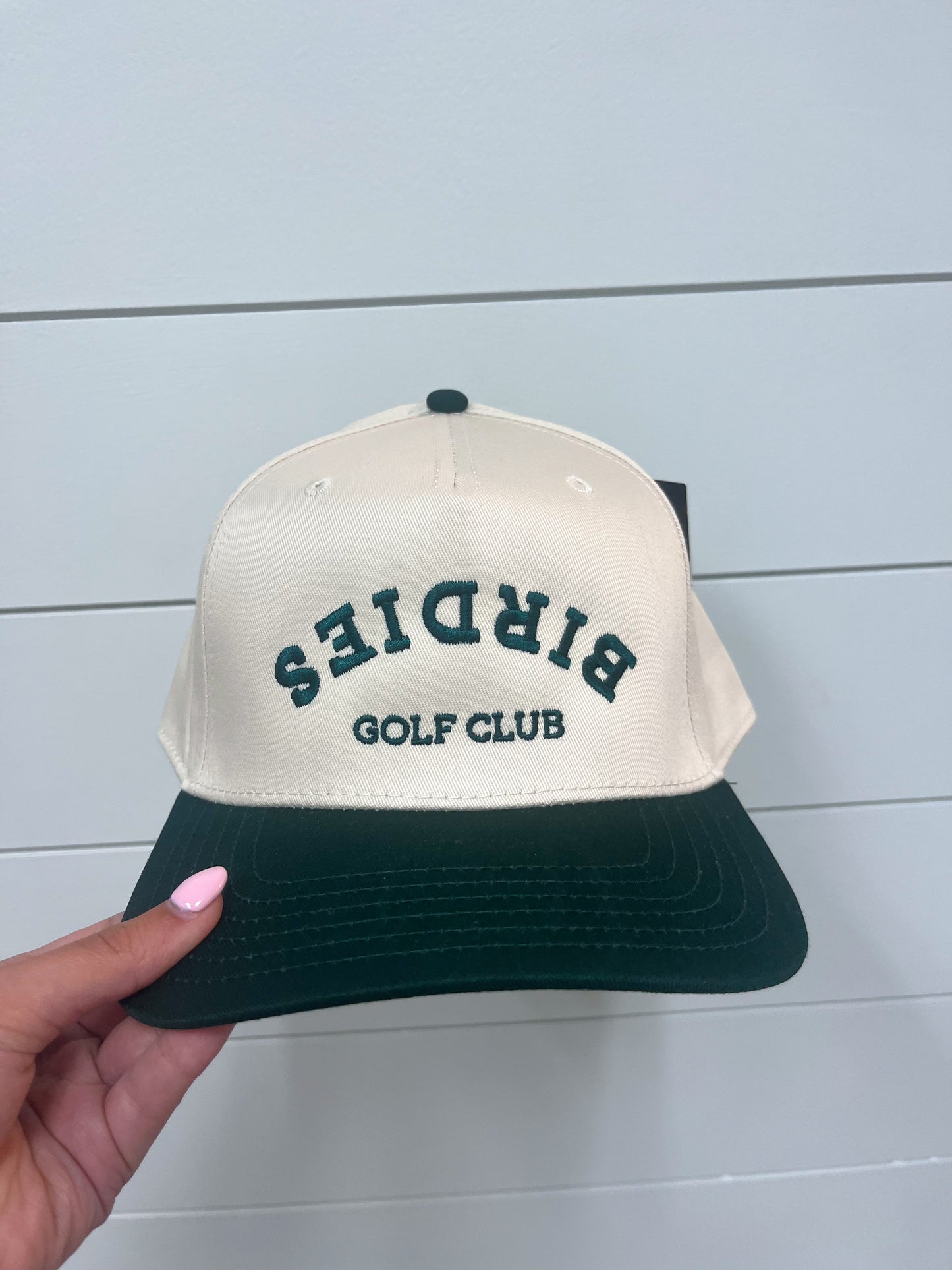 BIRDIES Golf Club Upside Down Men's Hat-Katydid-Dark Green and Tan-The Twisted Chandelier