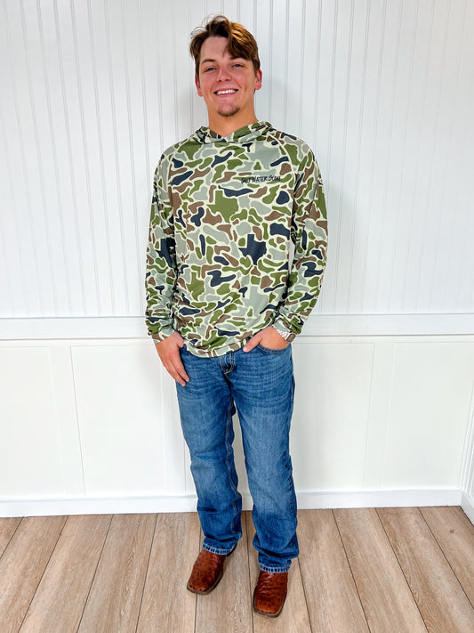 Men's Texas Sand Camo Performance Hoodie-SALT WATER SOUL-FD 01/23/26-The Twisted Chandelier