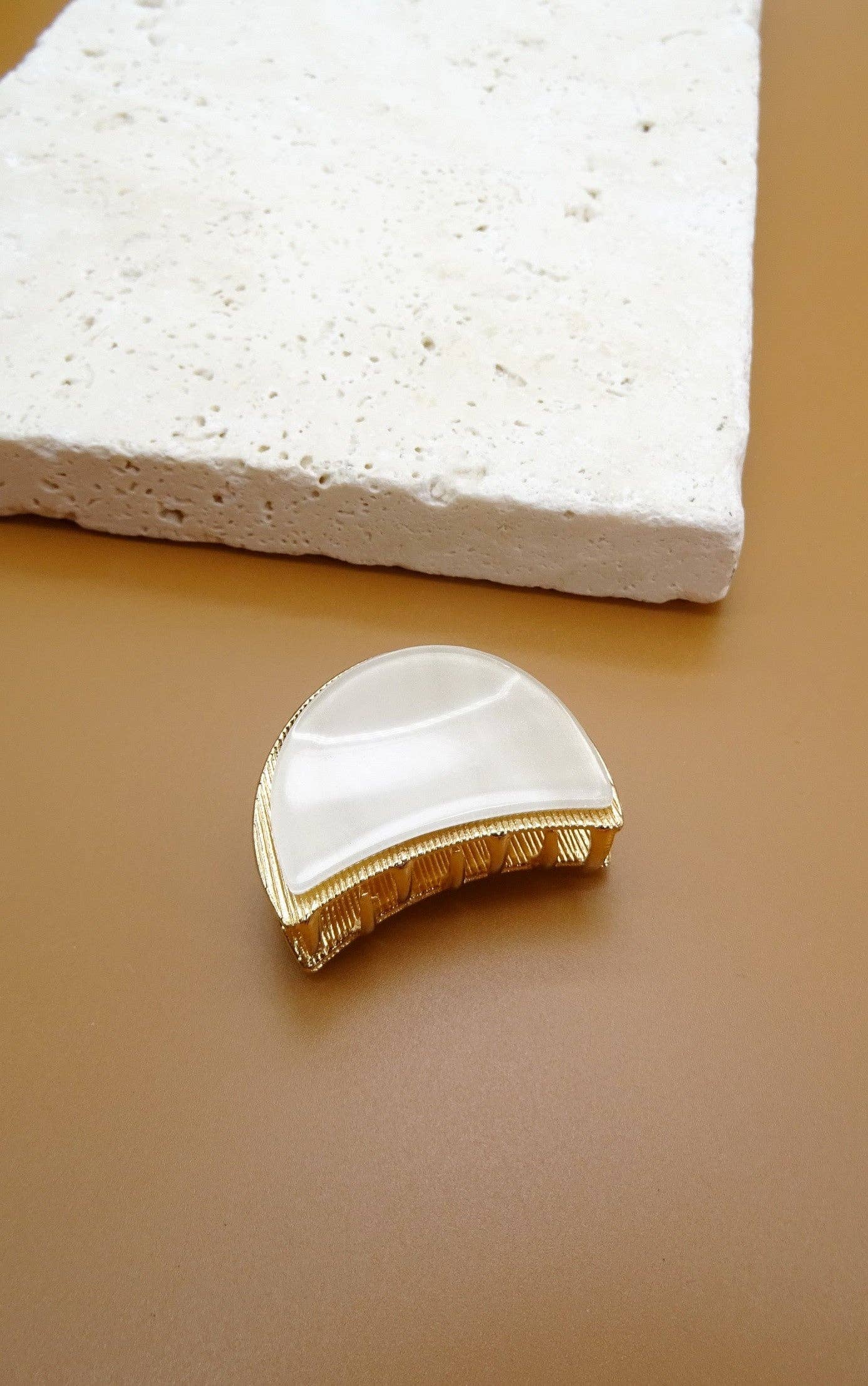 Half Moon Marble Hair Claw Clip-JOSSLYN by wall to wall-40H383-The Twisted Chandelier