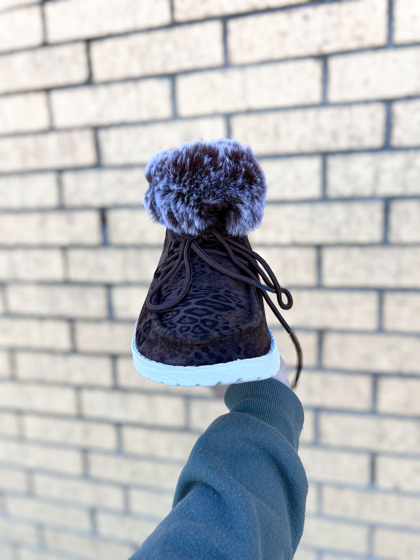 Fancy Taupe Leopard Faux Fur Lined High Top Shoes Gypsy jazz-Shoes-GYPSY JAZZ/VERY G/WOLF BRANDS-05/15/24,1st md,GJSP0236-The Twisted Chandelier