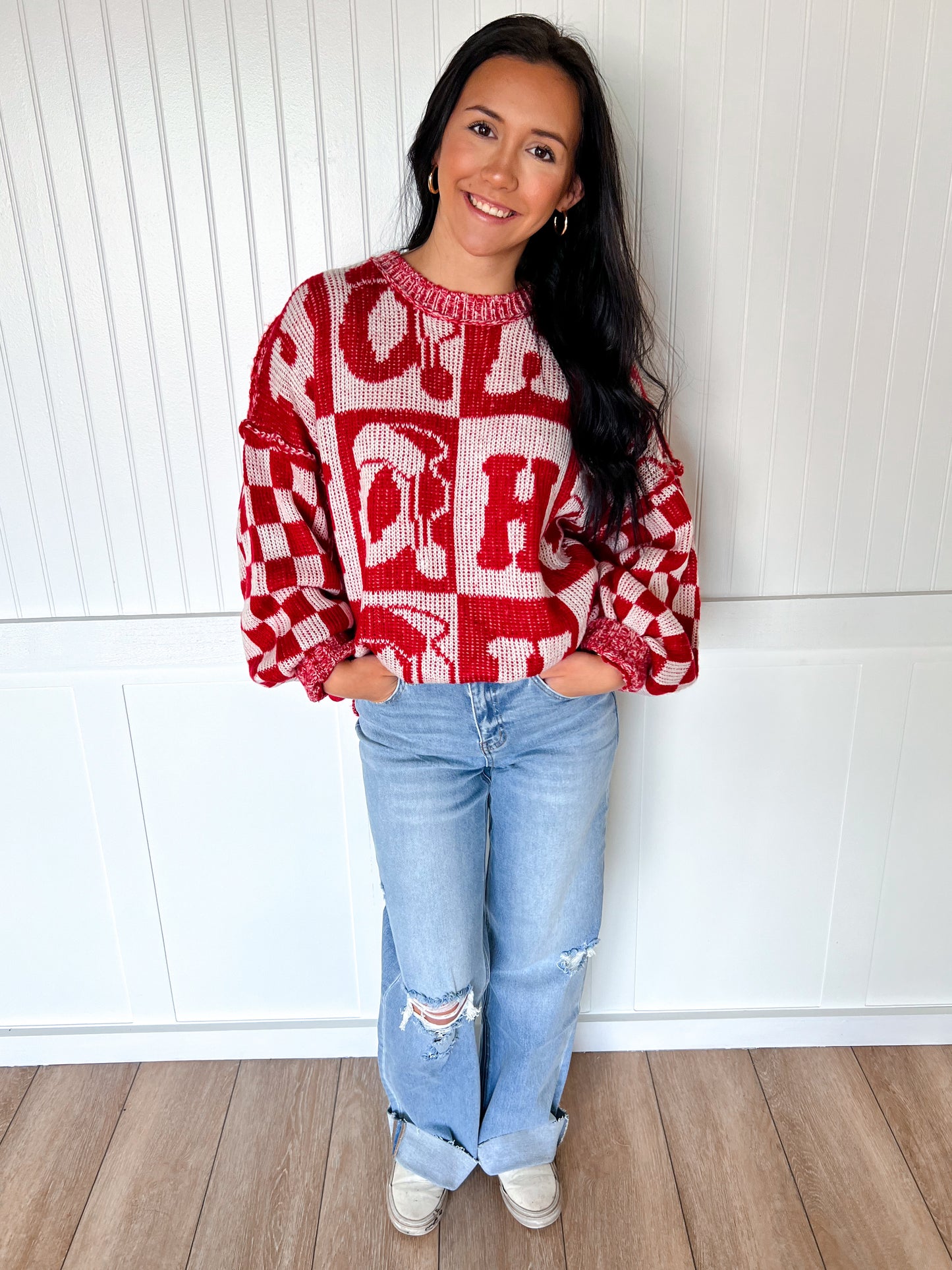 Oversized Sweater With Hohoho-Sweater-Fantastic Fawn-BIN A 3,IFKT51707-09,OGP 58.95-The Twisted Chandelier