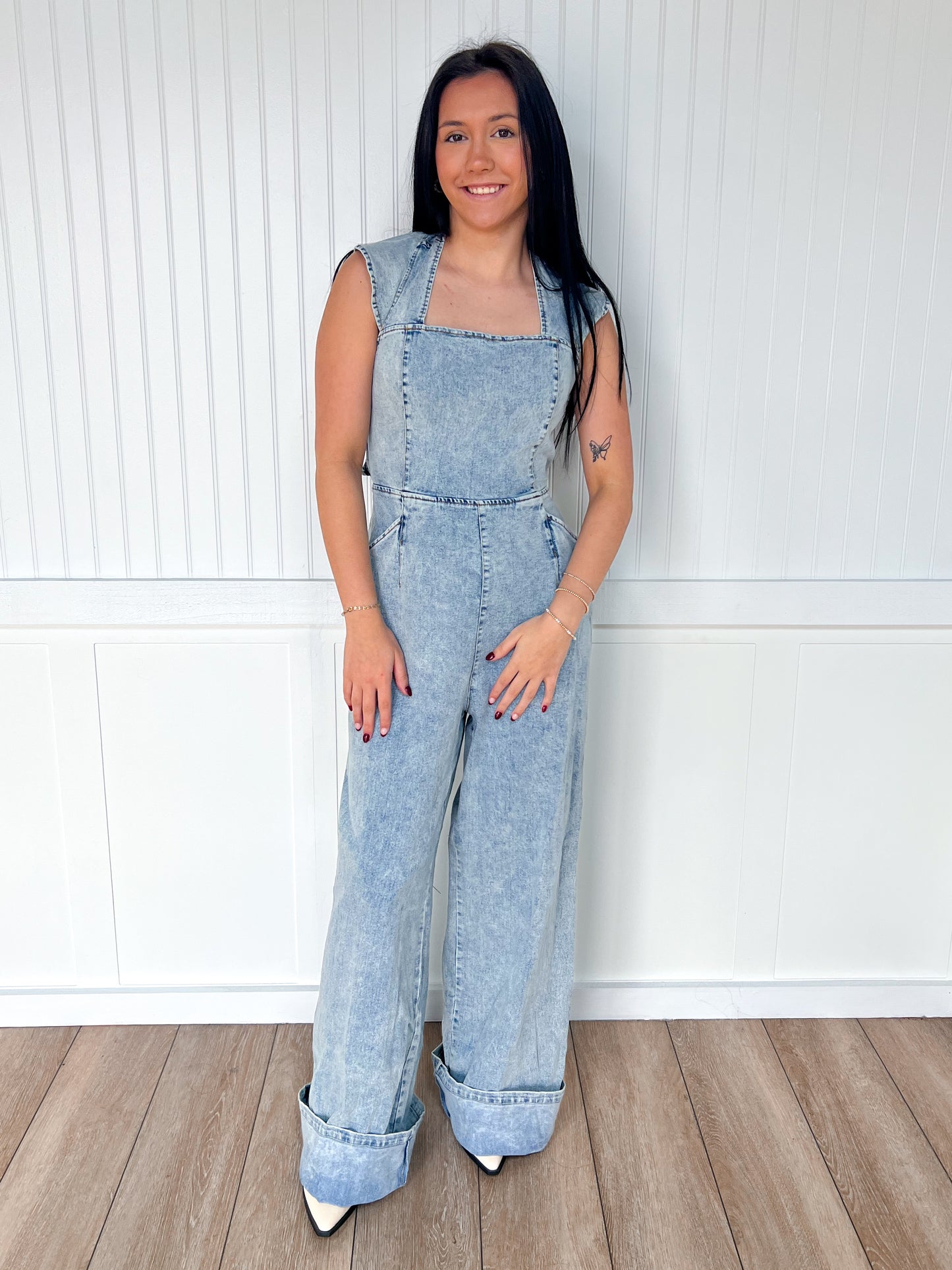 Rosie Ruffled Denim Jumpsuit-JADE BY JANE-DJR,FD 01/23/26,JJS5035-The Twisted Chandelier