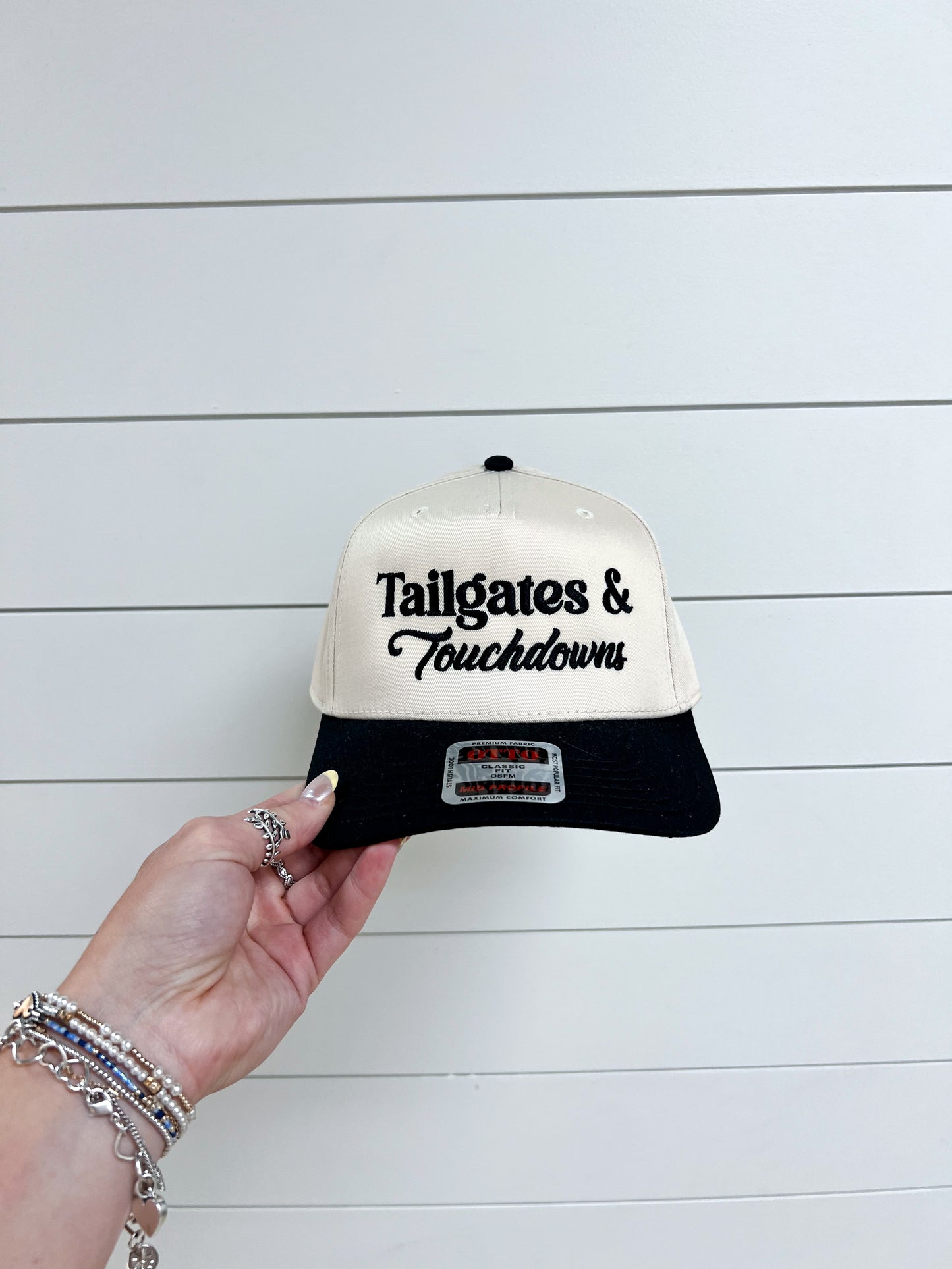 Tailgates & Touchdowns Embroidered Baseball Hat-LC Elizabeth-The Twisted Chandelier