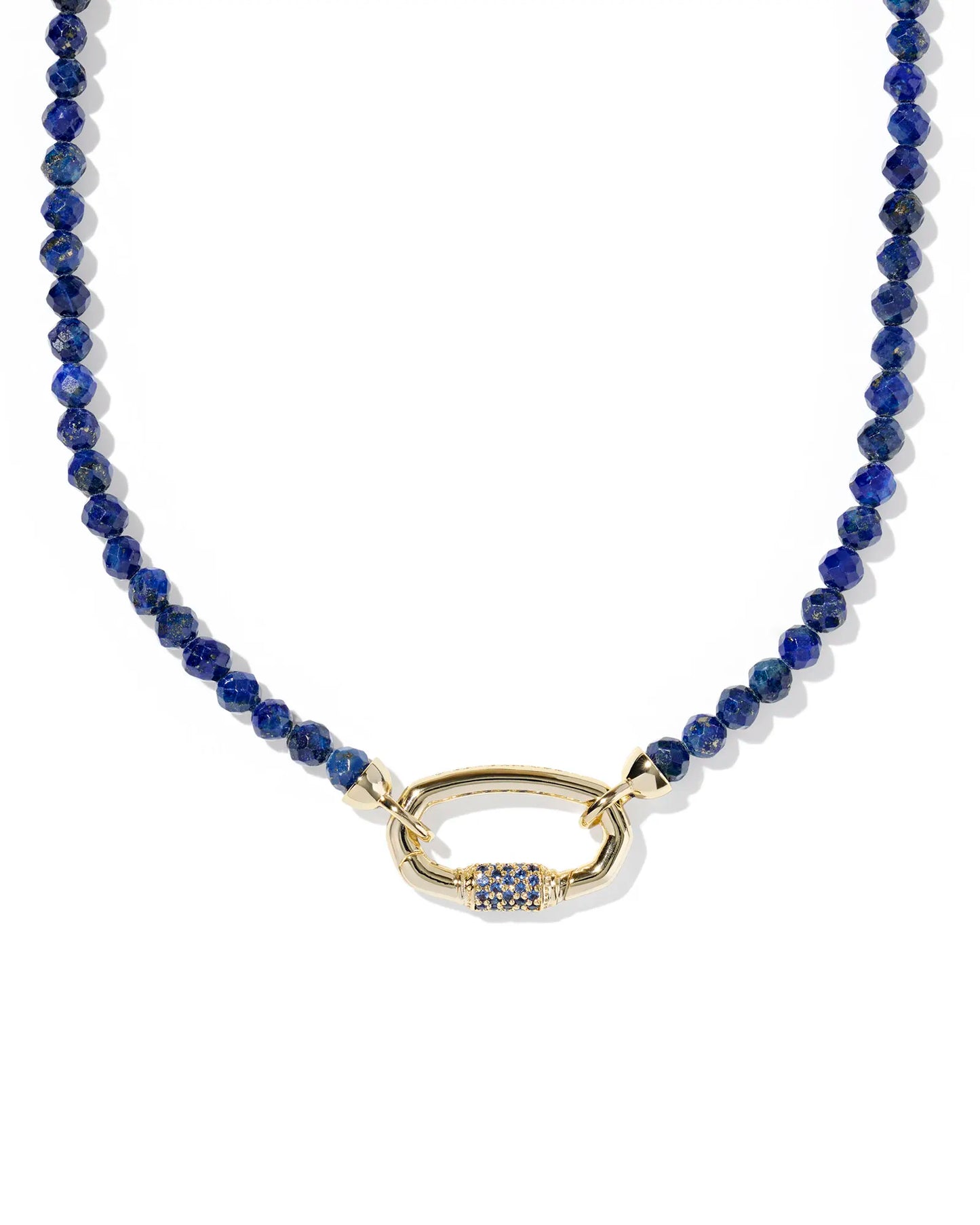 Kendra Scott Emery Beaded Strand Necklace Gold Blue Lapis-Necklaces-Kendra Scott-08/21/25-The Twisted Chandelier