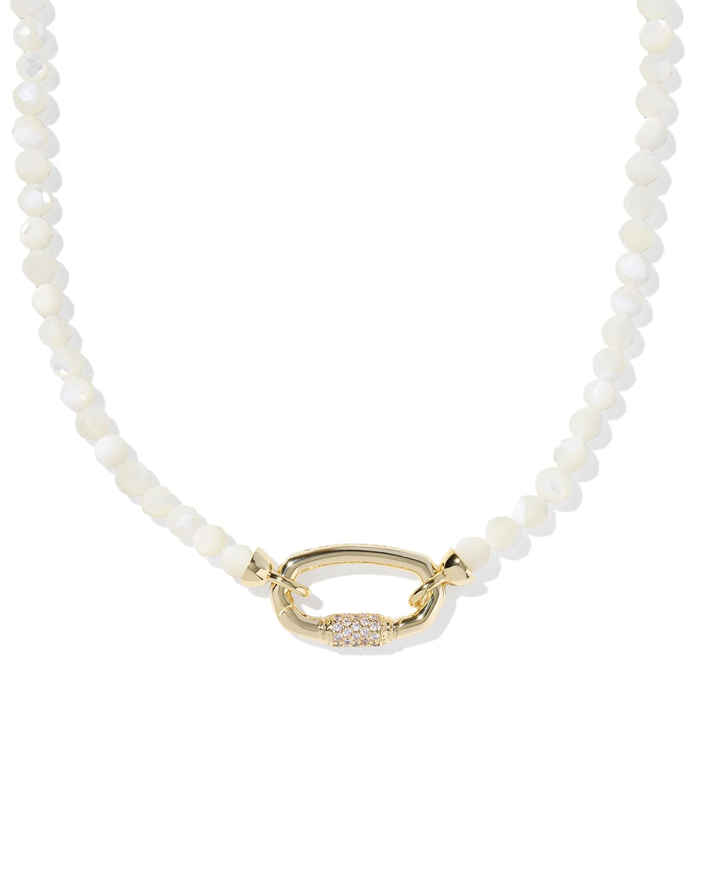 Kendra Scott Emery Beaded Strand Necklace Gold Ivory Mother of Pearl-Necklaces-Kendra Scott-08/21/25-The Twisted Chandelier