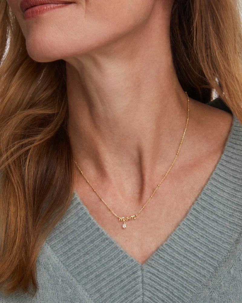 Kendra Scott Mom Crystal Short Pendant Necklace Gold-Necklaces-Kendra Scott-N01056GLD,Sale Kendra Scott-The Twisted Chandelier