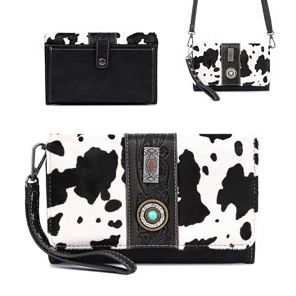 Western Cow Print Crossbody Clutch Bag-Something Special LA-05/15/24, 1st md, Max Retail-The Twisted Chandelier
