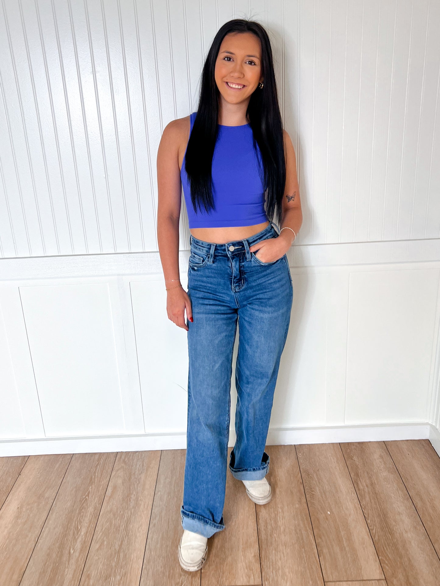 Tenley Casual Crew Neck Crop Top-By Together-08/13/25,BIN A2,FD 07/01/25,OGP 47.50,Tops Collection-The Twisted Chandelier