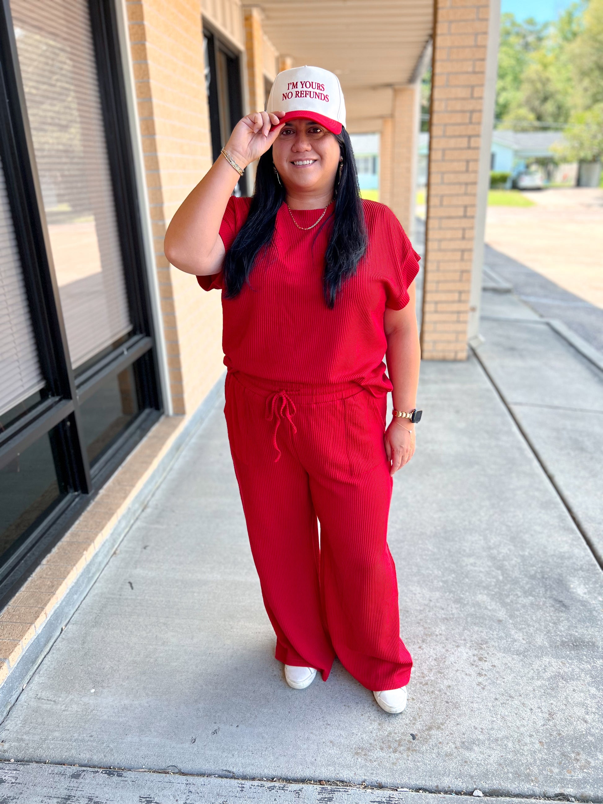 I'm Yours No Refunds Embroidery Cap-Fashion City-fd 08/08/25-The Twisted Chandelier