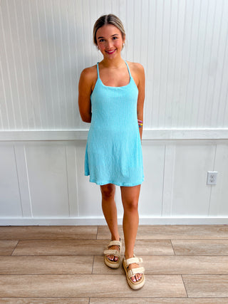 Piper Textured Checkered Knit Activewear Tennis Dress-Dress-VERY J-DJR,FD 08/14/26,ND32119,NewArrival-The Twisted Chandelier