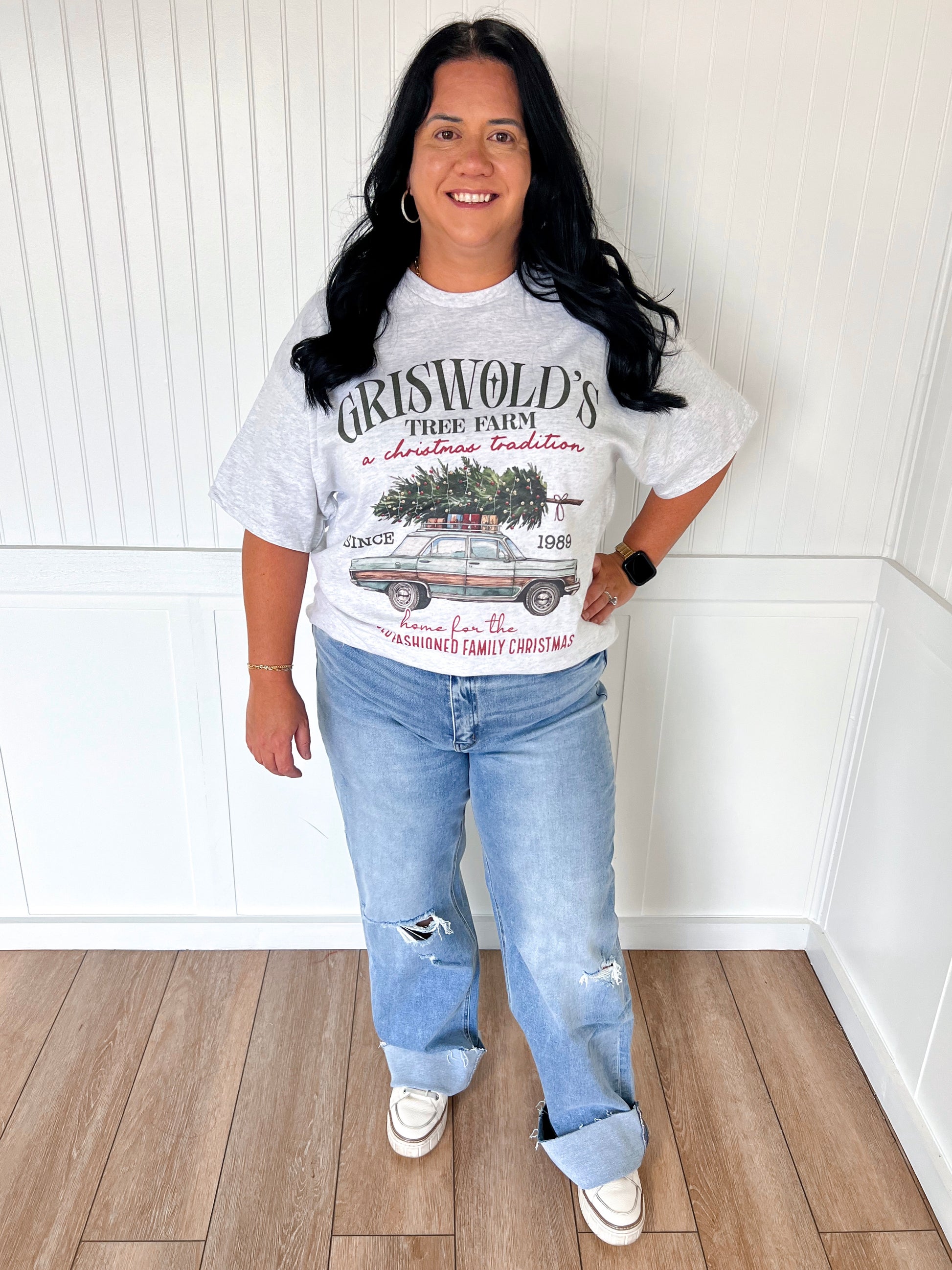 Griswold's Tree Farm Christmas T-Shirt-Graphic T-Shirt-Spirit+Tribe-BIN A 3,Christmas tote ct1,FD 12/03/24,Tops Collection-The Twisted Chandelier