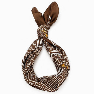Geometric Print Silk Satin Shawl Scarf-Scarf-JOSSLYN by wall to wall-40SC733-The Twisted Chandelier