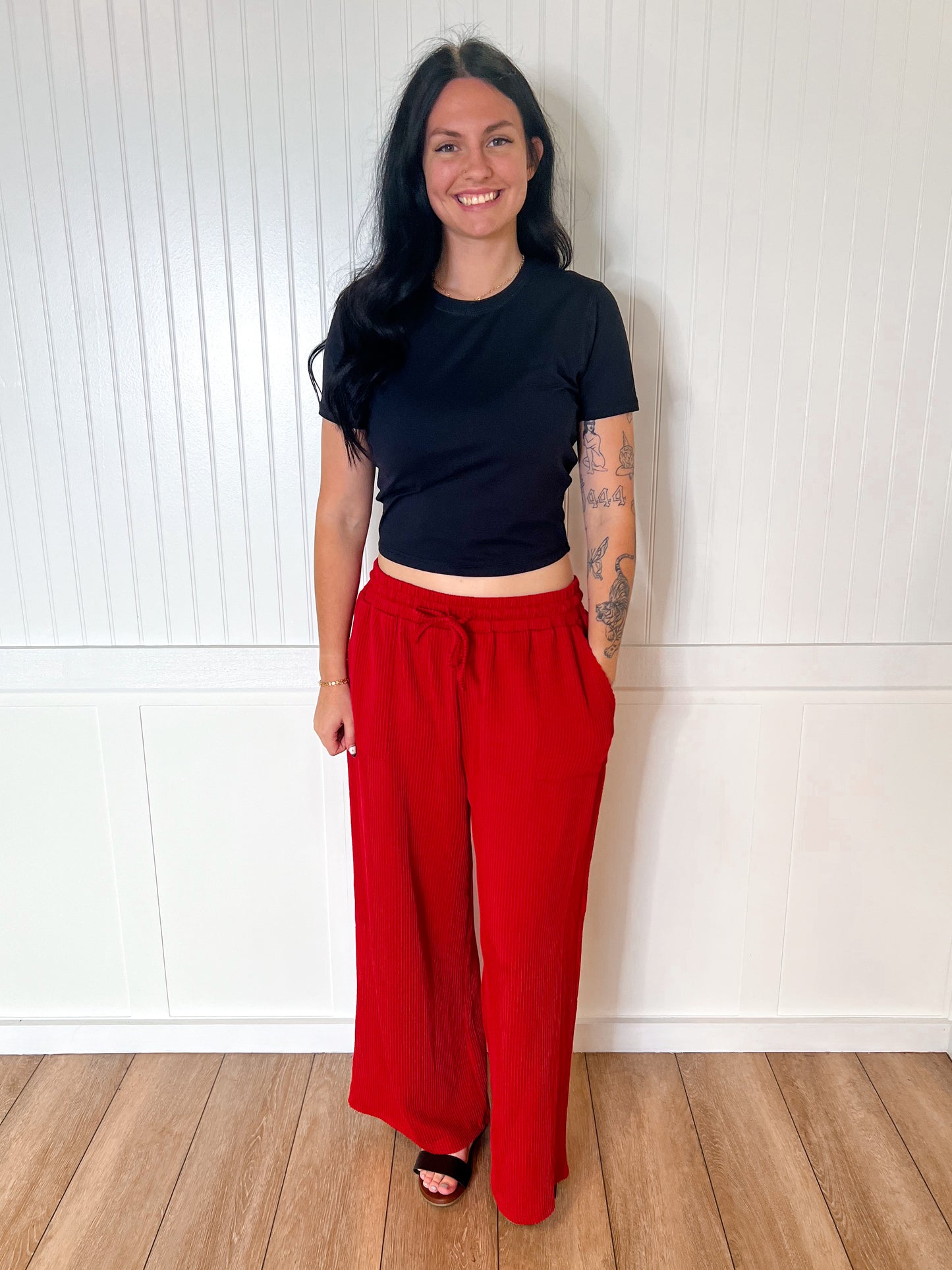 Jamie Classic Chic Slim Fit Tee - Black-Active Wear-Mono B-8/13/25,FD 07/08/2025,OGP 28.99,Top,Tops Collection-The Twisted Chandelier