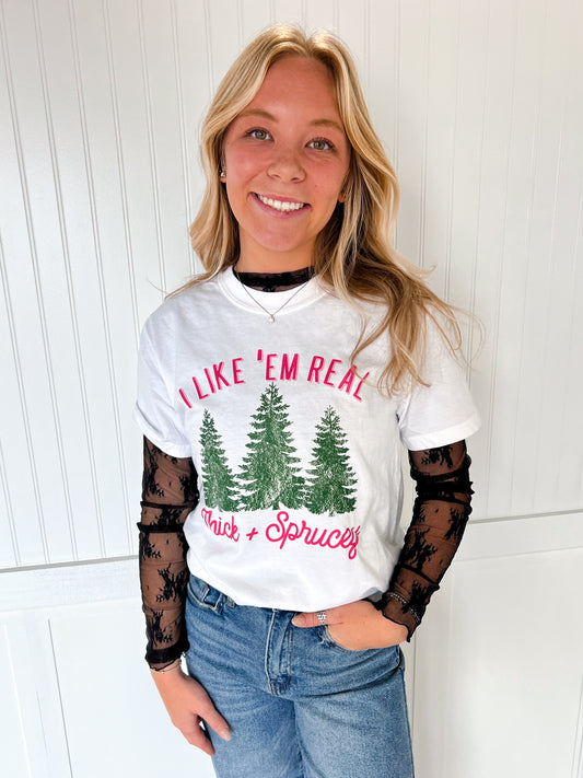 Thick N Sprucey Christmas T-Shirt-TOP-This Wild Life Wholesale-BIN A 3,Tops Collection-The Twisted Chandelier