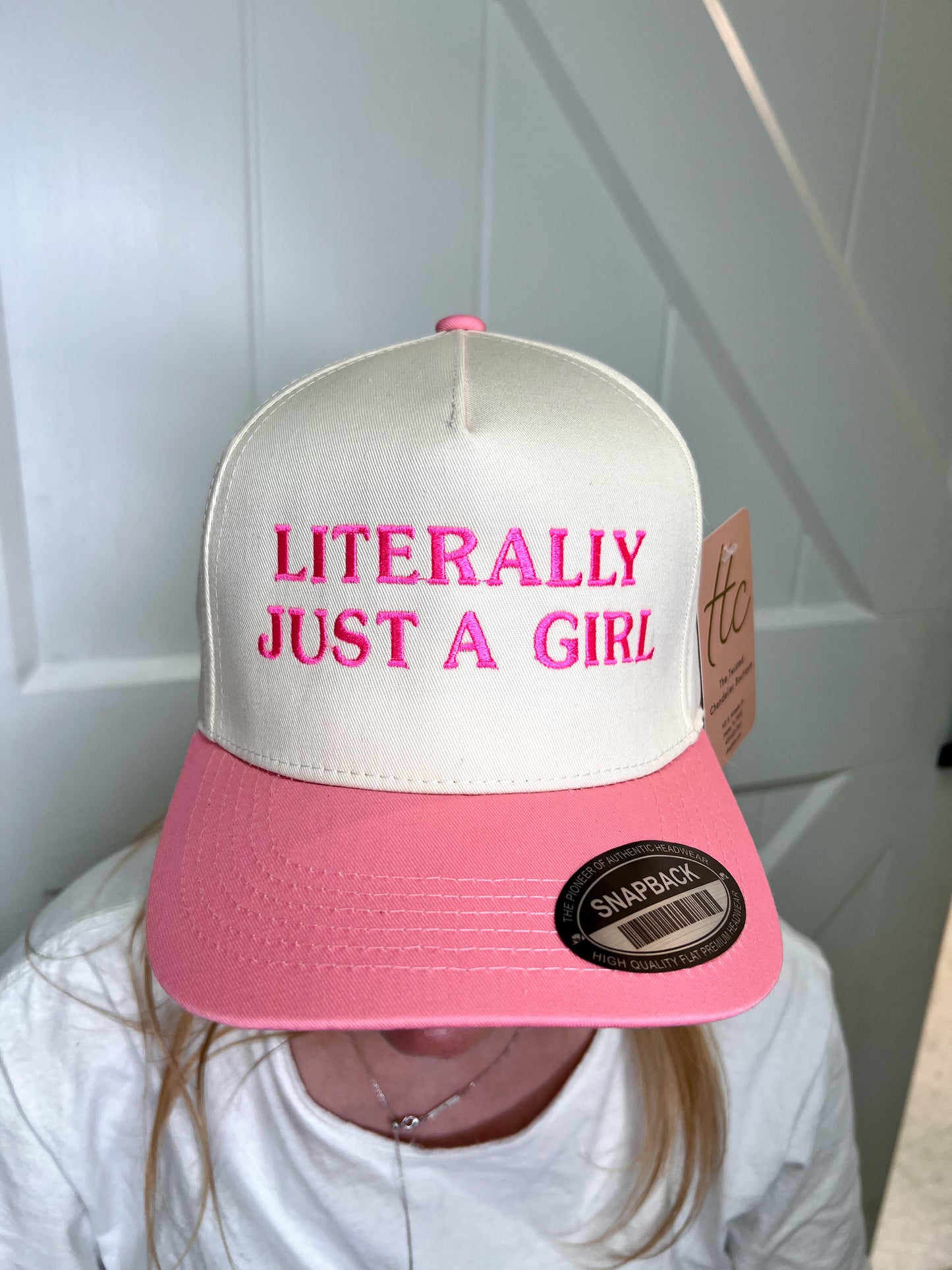 Literally just a girl Embroidered Hat-Southern N Savvy-The Twisted Chandelier