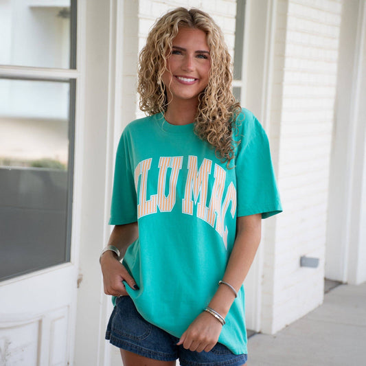 Briar Stripe Adult Cream Sickle Sky/Island Green Comfort Colors Tee-Girlie Girl Originals-LM-STR-1000,Tops Collection-The Twisted Chandelier