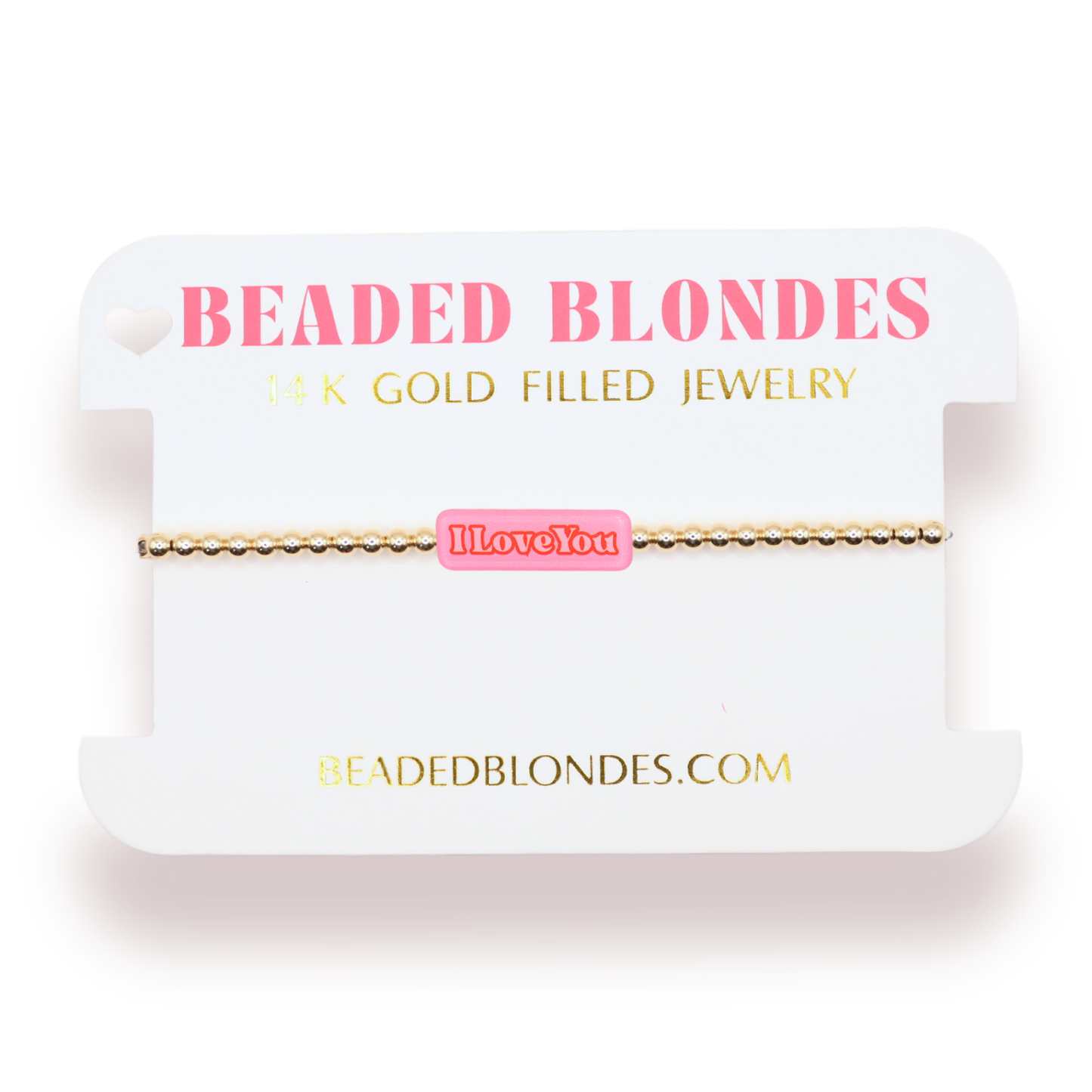 I Love You BB Bead Bracelet-Beaded Blondes-The Twisted Chandelier