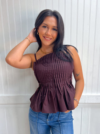Cleo Solid Pleated Cami Top-Top-Entro-FD 08/14/26,NewArrival,Tops Collection-The Twisted Chandelier