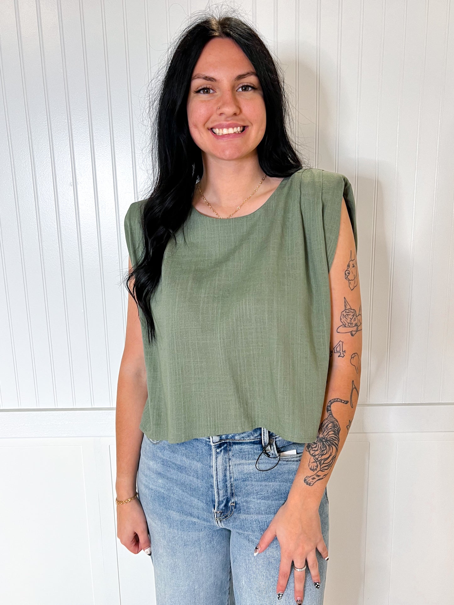 Indie Solid Woven Top-VERY J-Bin d2,FD 06/03/25,NT12090SET,OGP 34.99,Tops Collection-The Twisted Chandelier