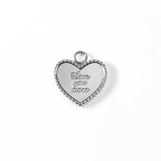 18K Gold PVD Stainless Steel "Love You More" Heart Charm / PDL0055-Stainless Steel Charm-WJW-Stainless-The Twisted Chandelier