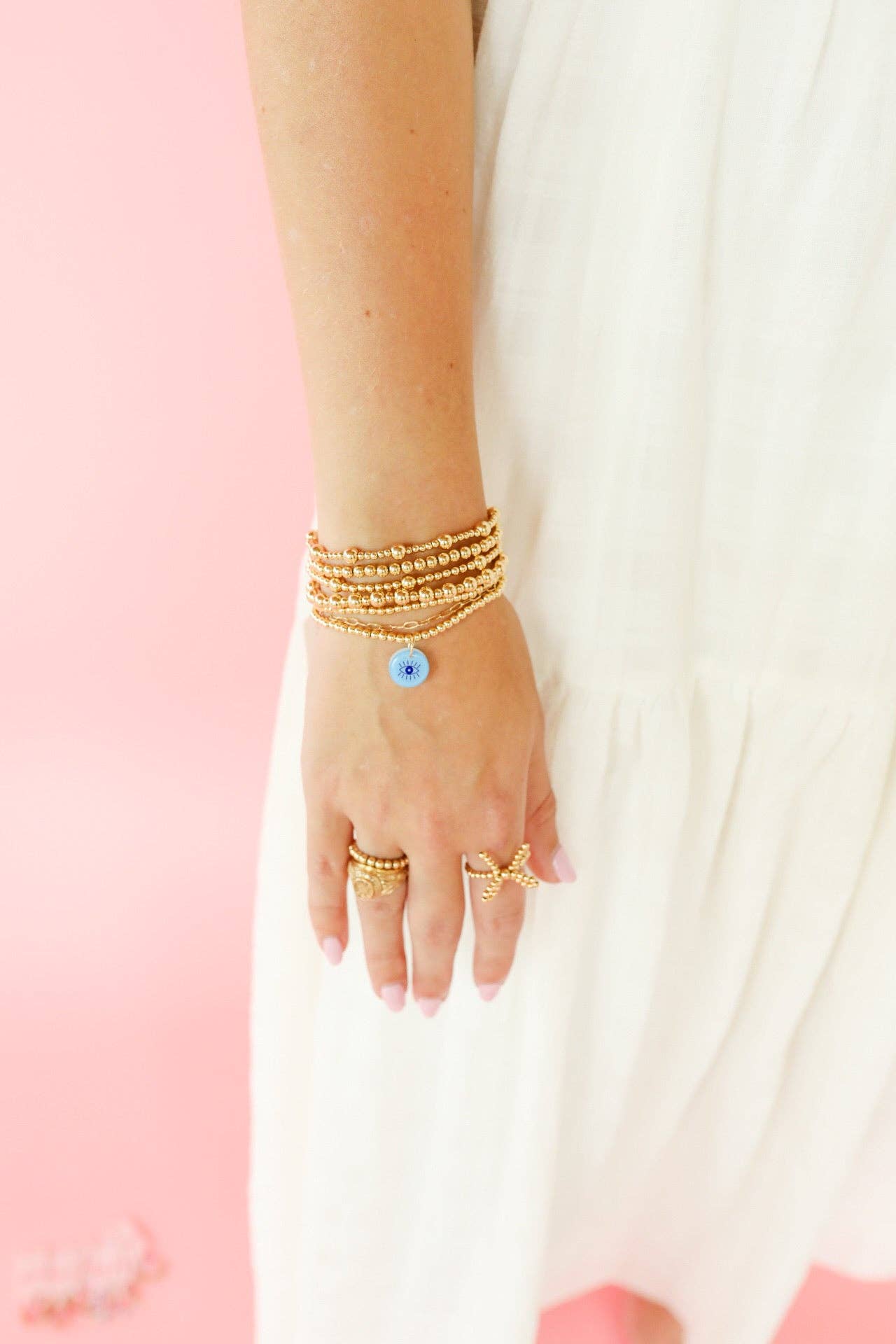 Evil Eye Charm Bracelet-Beaded Blondes-The Twisted Chandelier