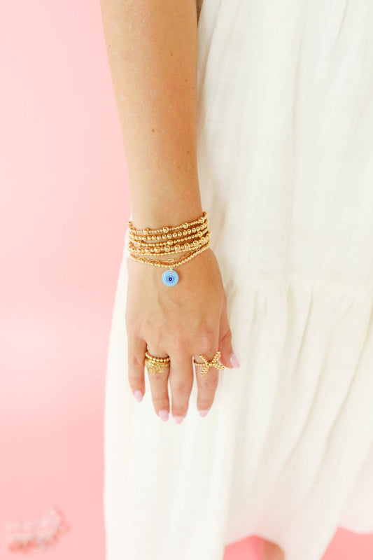 Evil Eye Charm Bracelet-Beaded Blondes-The Twisted Chandelier