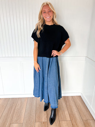 Marcie Dropped Shoulder Sweater Top - Black-PINCH-05/26/26,FD 12/22/25,OGP 59.99,Tops Collection-The Twisted Chandelier