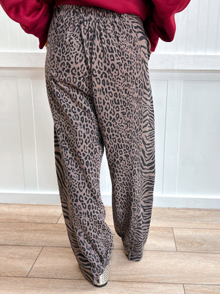 Sylvie Mixed Zebra & Cheetah Barrel Pants-Pants-Mittoshop-bottoms,Fall Favorites,FD 10/09/26,NewArrival-The Twisted Chandelier