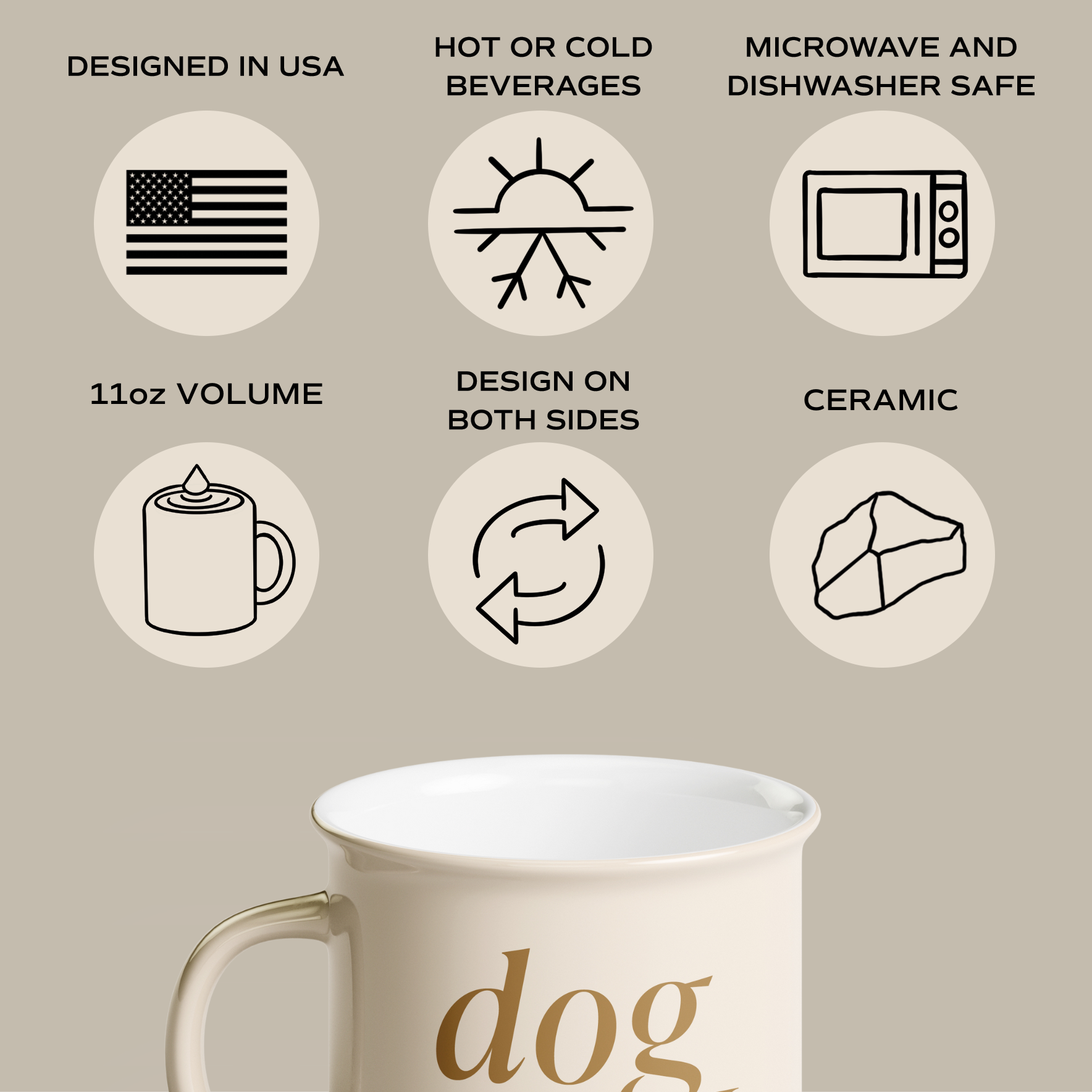 Dog Mom 11 oz Campfire Coffee Mug - Home Decor & Gifts-Sweet Water Decor-FD 04/23/24-The Twisted Chandelier