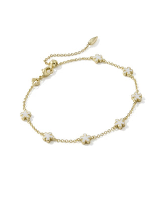 Kendra Scott Jane Delicate Chain Bracelet Gold White Enamel-Necklace-Kendra Scott-B00478GLD-The Twisted Chandelier