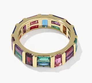 Kendra Scott Jamie Band Ring Gold Multi Mix 7-Kendra Scott-R1319GLD-The Twisted Chandelier