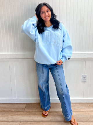 Lulu Mac Rory Sweatshirt - Light Blue-Top-Girlie Girl Originals-FD 09/16/26,NewArrival,Tops Collection-The Twisted Chandelier