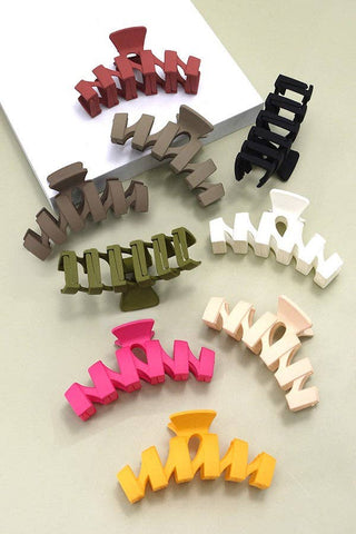 Matte Jumbo Wavy Non Slip Hair Claw Clip-Hair Claws & Clips-JOSSLYN by wall to wall-40H389-The Twisted Chandelier