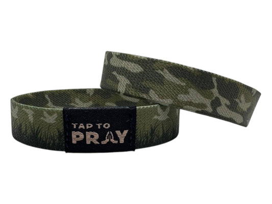 Tap To Pray™ Wristbands - Waterfowl Camo-Versible-Large-The Twisted Chandelier