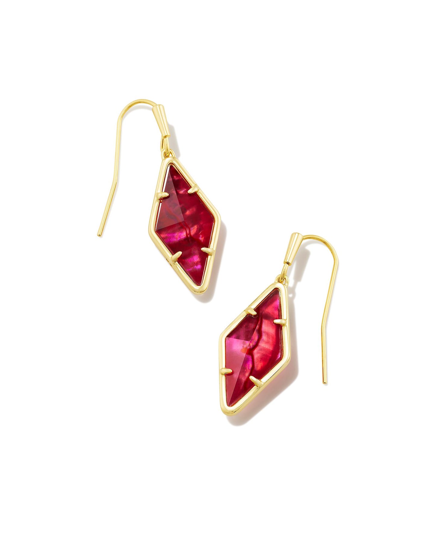 Kendra Scott Kinsley Drop Earrings Gold Raspberry Illusion-Earrings-Kendra Scott-E00248GLD, wholesale exclusive-The Twisted Chandelier