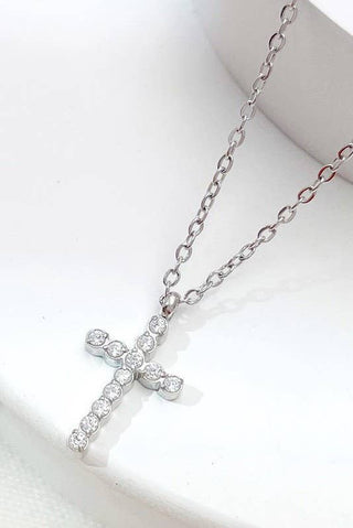 18K Stainless Steel Tarnish Free Cross Necklace-Necklace-JOSSLYN by wall to wall-40NK9482-The Twisted Chandelier