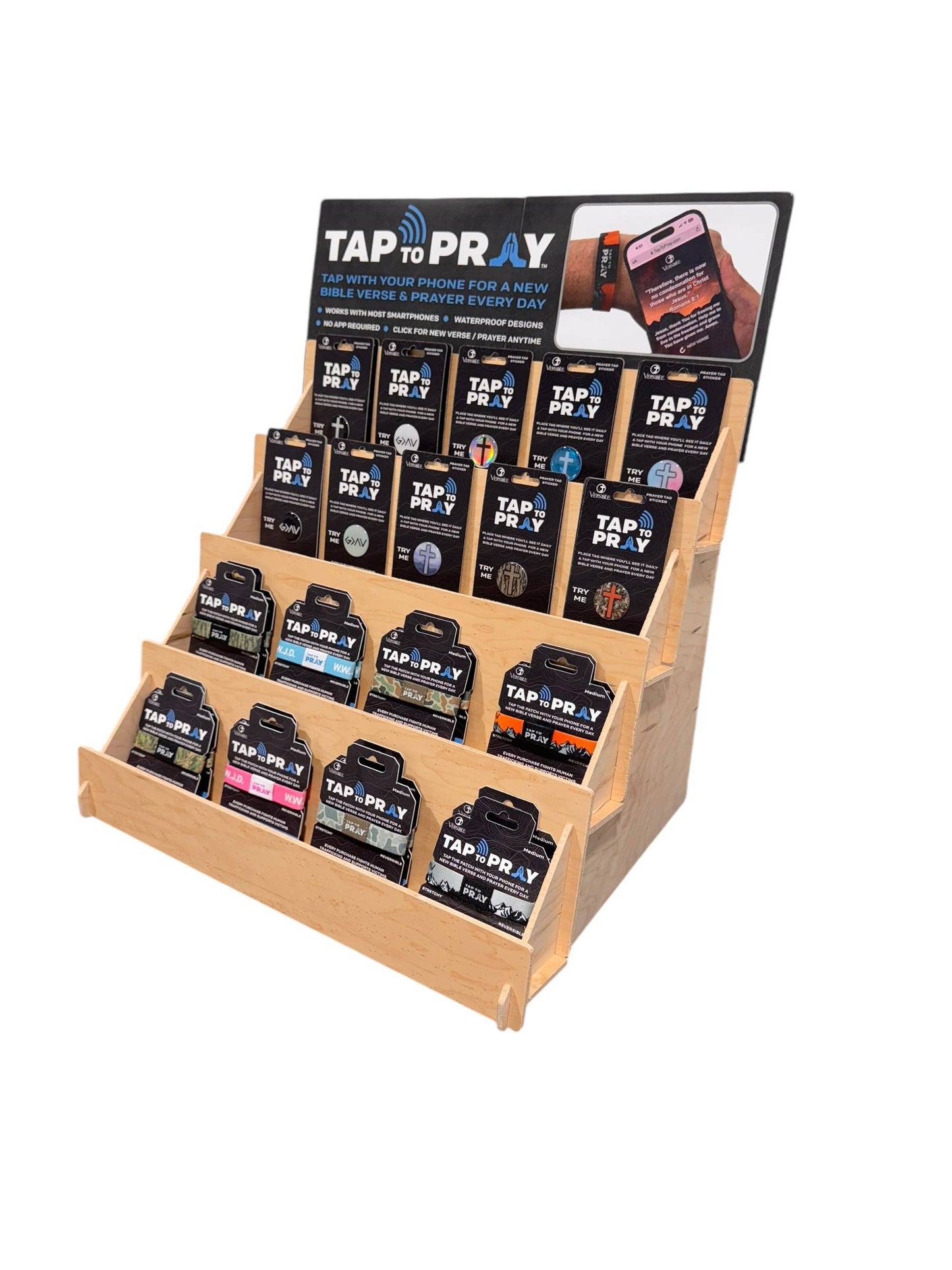 Tap To Pray™ Wristbands - River Rock Camo Classic & Sage-Versible-The Twisted Chandelier