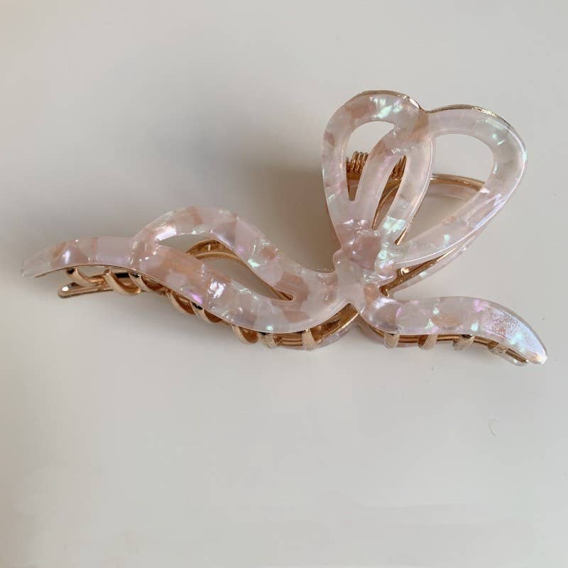 Premium PVC Toile Pattern Bow Hair Claw Clips-JOSSLYN by wall to wall-40H928-The Twisted Chandelier