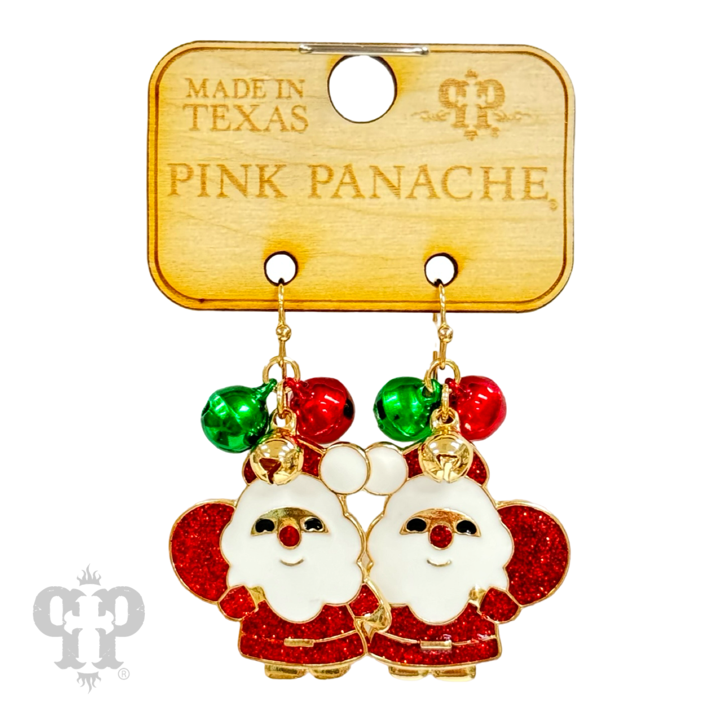 Pink Panache Santa Charm Earrings-Pink Panache Brands-Gold-The Twisted Chandelier