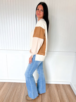 Tate Color Block Oversized Pullover-Oddi-Bin a4,Double mystery bags,FD 10/28/25,Tops Collection,Winter bin-The Twisted Chandelier