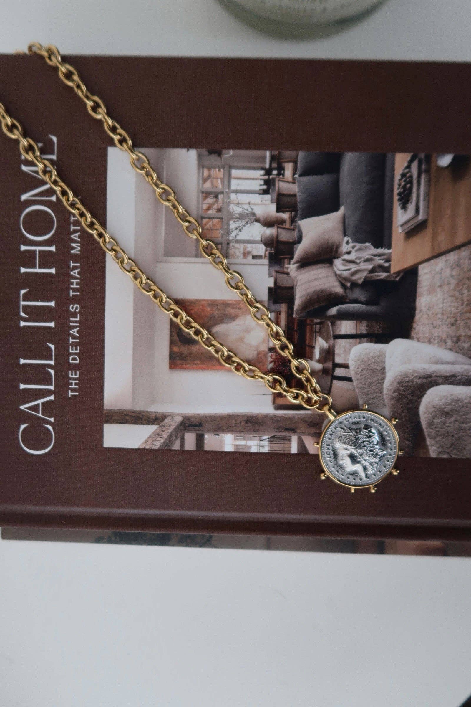 Chansutt Pearl Two Toned Coin Necklace-CHANSUTTPEARLS-The Twisted Chandelier