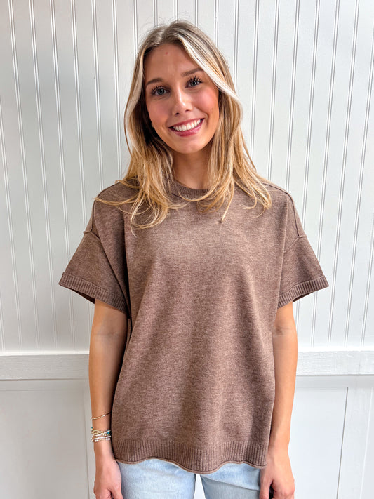 Jules Crew Neck Knit T-Shirt-Bluivy-Tops Collection-The Twisted Chandelier