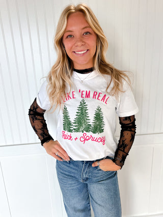 Thick N Sprucey Christmas T-Shirt-TOP-This Wild Life Wholesale-BIN A 3,Tops Collection-The Twisted Chandelier