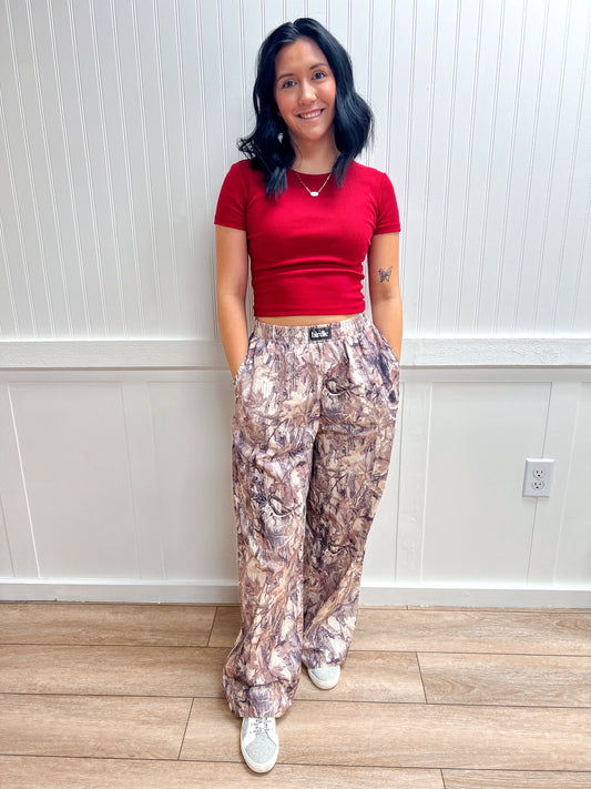 Elsie Boxer Pants - Dark Camo-Birdie & Co-bottoms-The Twisted Chandelier
