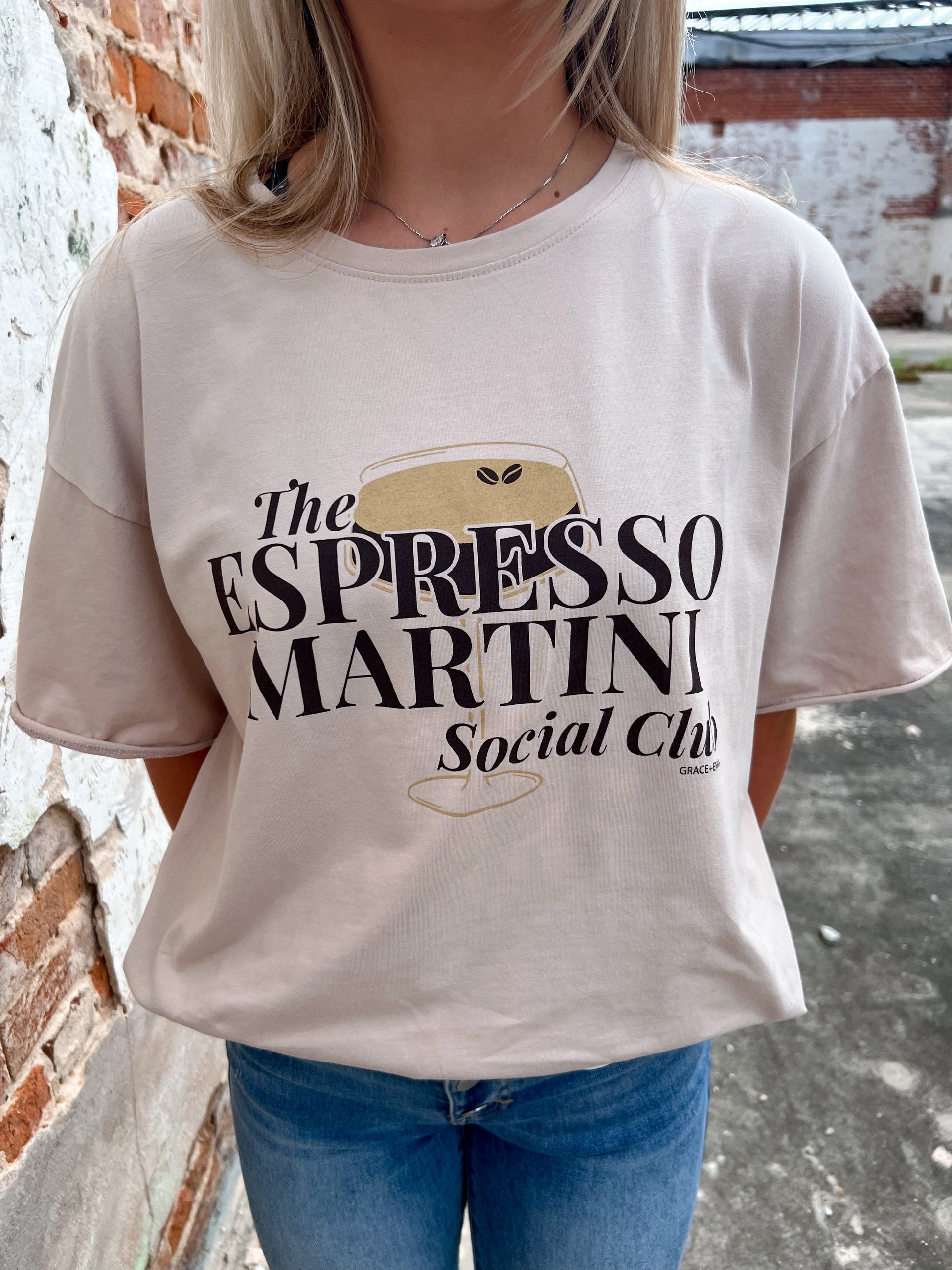 The Espresso Martini Social Club Tee-Top-Southern Grace Wholesale-7821B, BIN A4, Tops Collection-The Twisted Chandelier