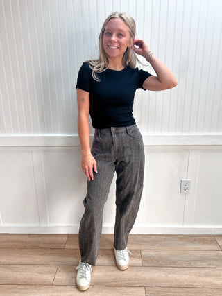 Sammie Brown Cheetah Seamed Barrel Jeans-Pants-Hidden Jeans-bottoms,FD 04/14/26-The Twisted Chandelier