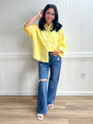Charlie Stripe Elbow-Length Dolman Sleeve Top-ENTRO-FD 05/14/26,Tops Collection-The Twisted Chandelier