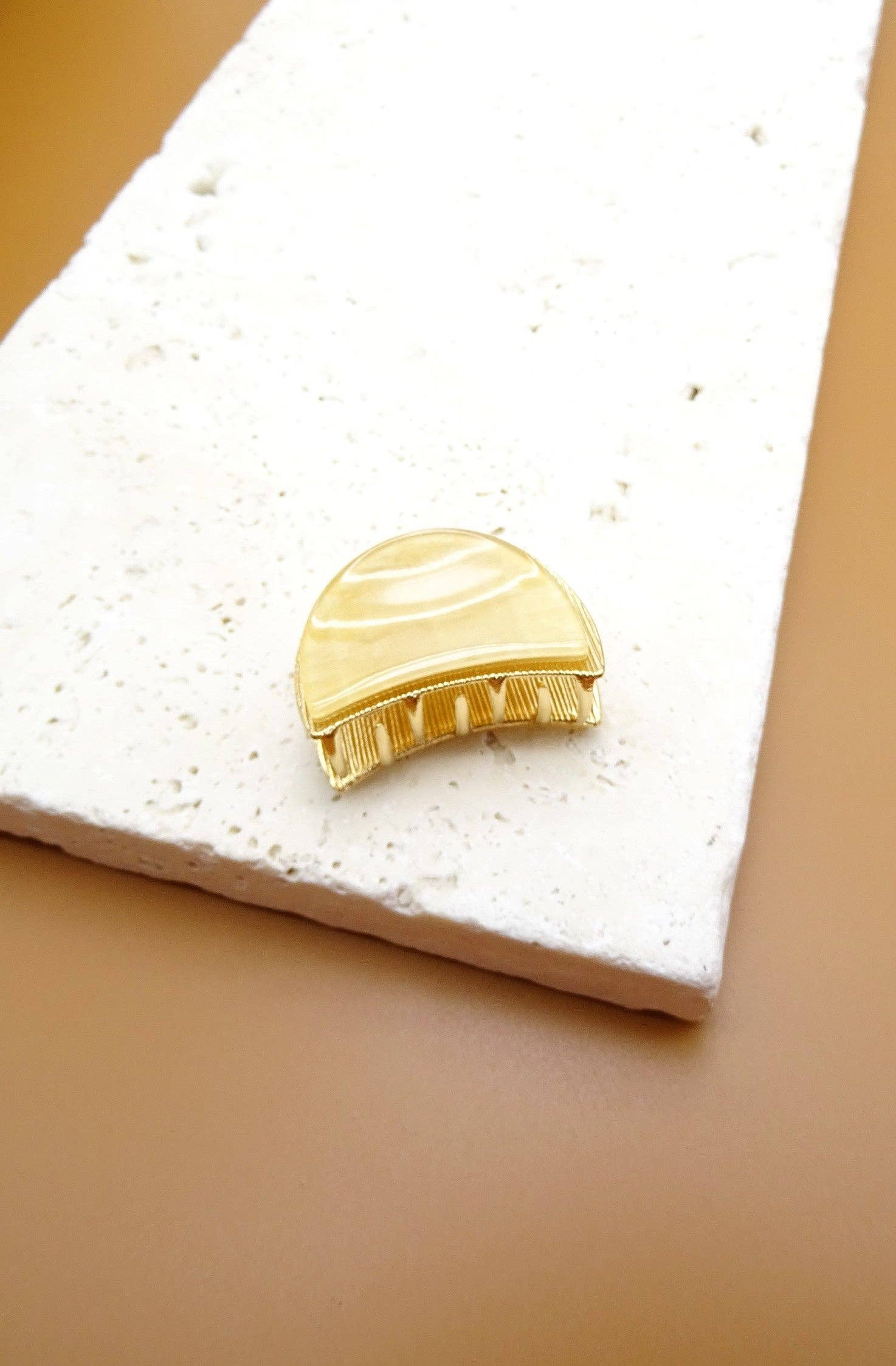 Half Moon Marble Hair Claw Clip-JOSSLYN by wall to wall-40H383-The Twisted Chandelier