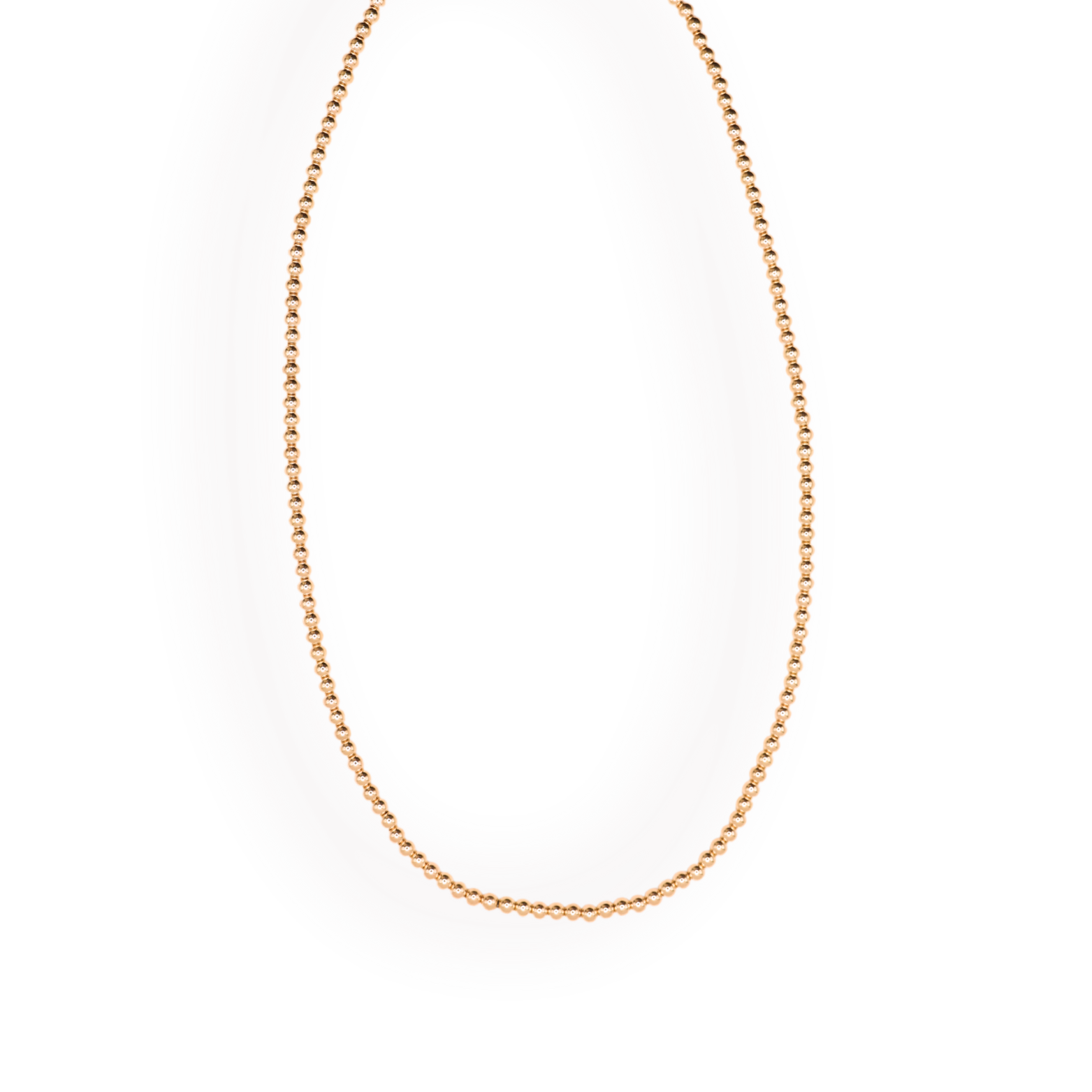 3MM Gold Beaded Necklace-Beaded Blondes-The Twisted Chandelier